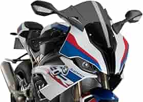 Puig プーチレーシングスクリーンBMW K67 S1000RRスモーク Puig Dark Smoke R-Racer Windscreen 2019-2024 BMW S1000RR