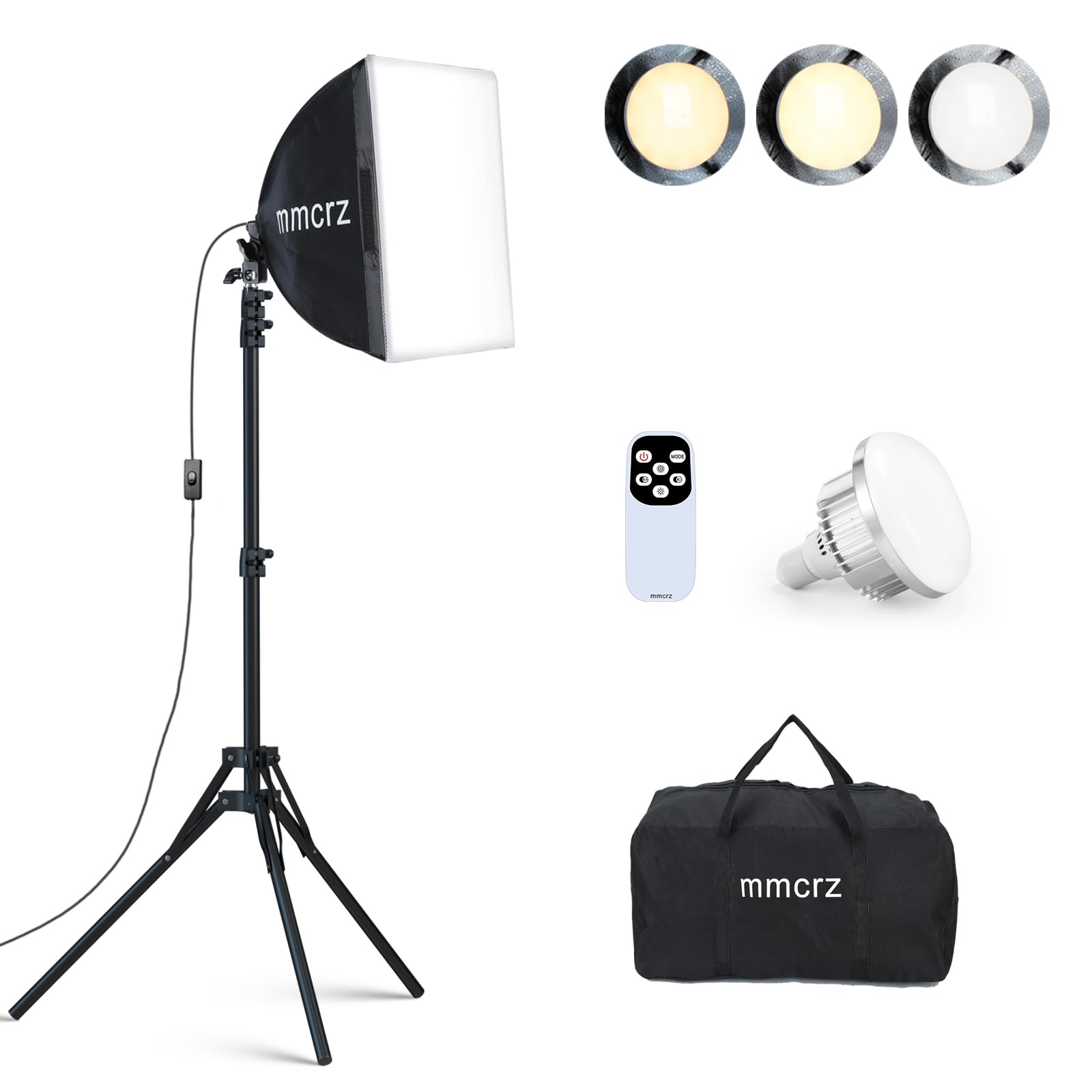 Profesjonalny zestaw oświetleniowy Softbox, lampy studyjne o wymiarach 40 x 40 cm, 85 W, 2700-6500 K, E27 LED, ciągłe oświetlenie do fotografii/nagrywania wideo/streamingu na żywo