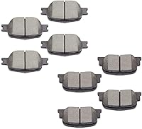 Vista 27 de cciyu D1094 D1100 Kit de pastillas de freno de cerámica delanteras y traseras, 8 piezas para Nissan Frontier 2005-2018, 2005-2015 para Nissan