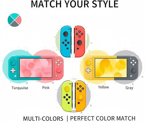 Miniatura 5 de Ferkurn Joystick Replacement Cap Thumb Grip Compatible with Switch Joycon Switch OLED& Lite, Joycon Grip Button Stick Cover Controller 3D Analog