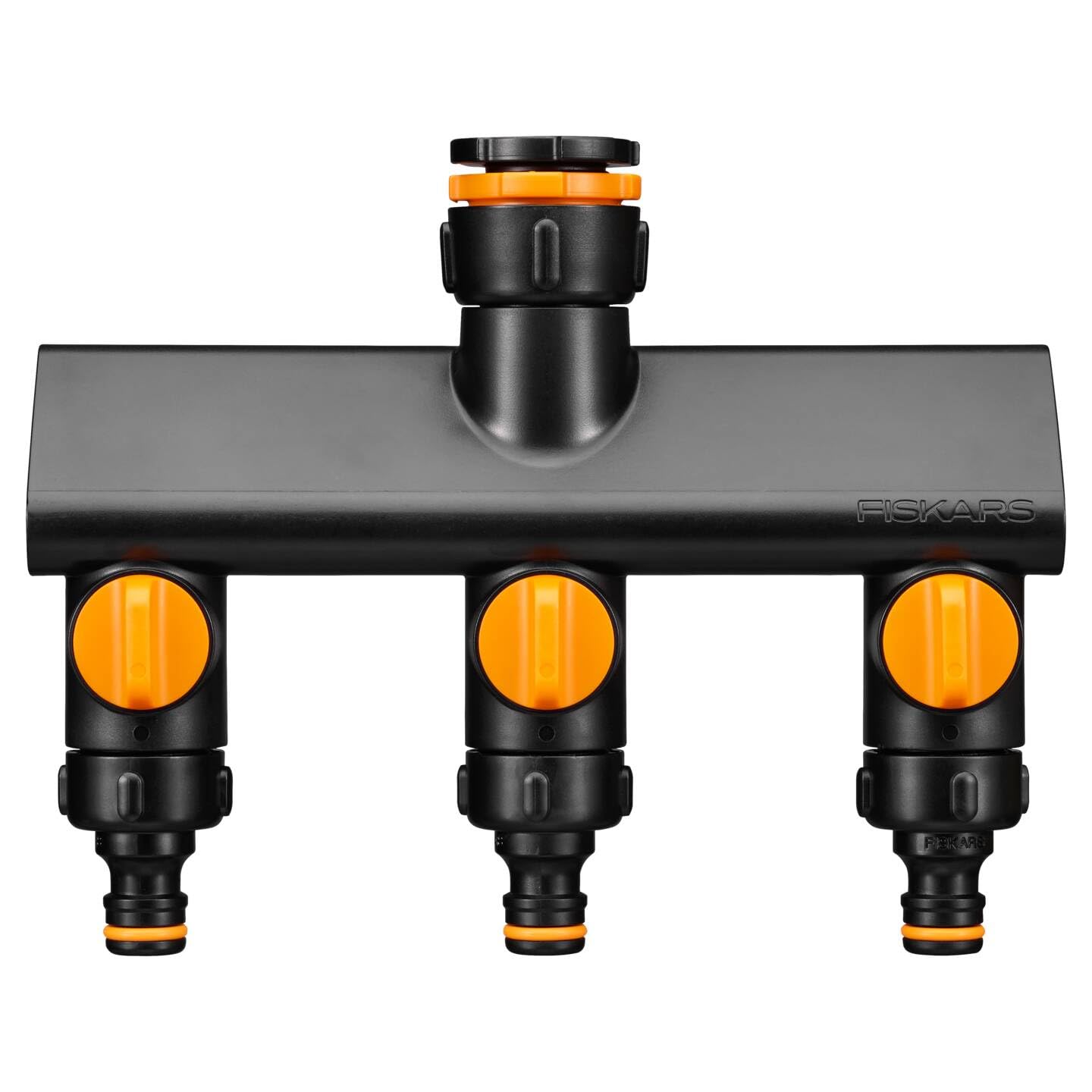 Nez de robinet 3 sorties filetage 21 26,5 33,3 mm Fiskars 1070578 noir orange
