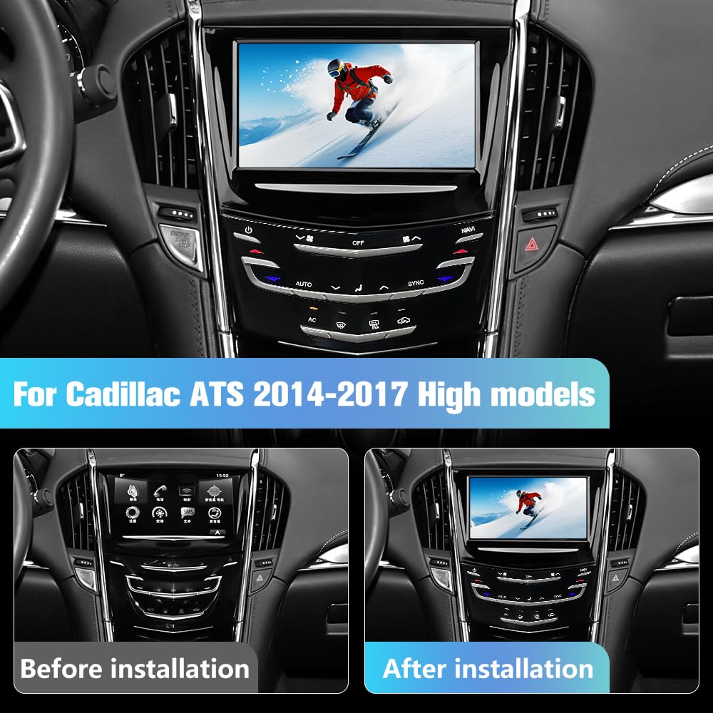 Android 13 Car Radio Stereo for 2014-2017 Cadillac Escalade ATS high Models, Cadillac Escalade CTS SRX XTS with Wireless CarPlay Android Auto DSP Bluetooth GPS Navitation
