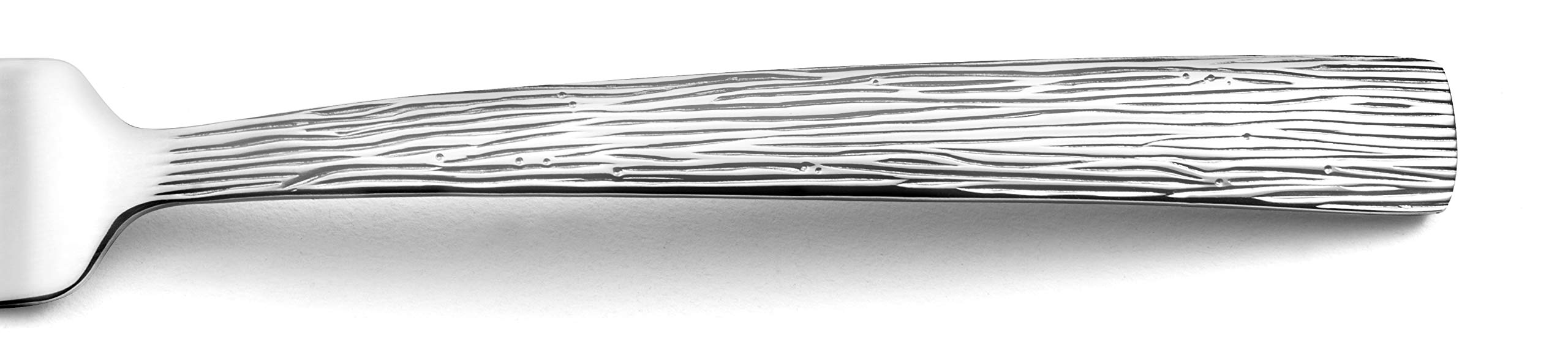 Albert de Thiers - Lisa - Ménagère 24 Pièces - Couverts en Inox - Finition Miroir avec Motif Perlé - 6 Couteaux, 6 Fourchettes, 6 Cuillères - Effet Rainures Bois - Boîte Couleur