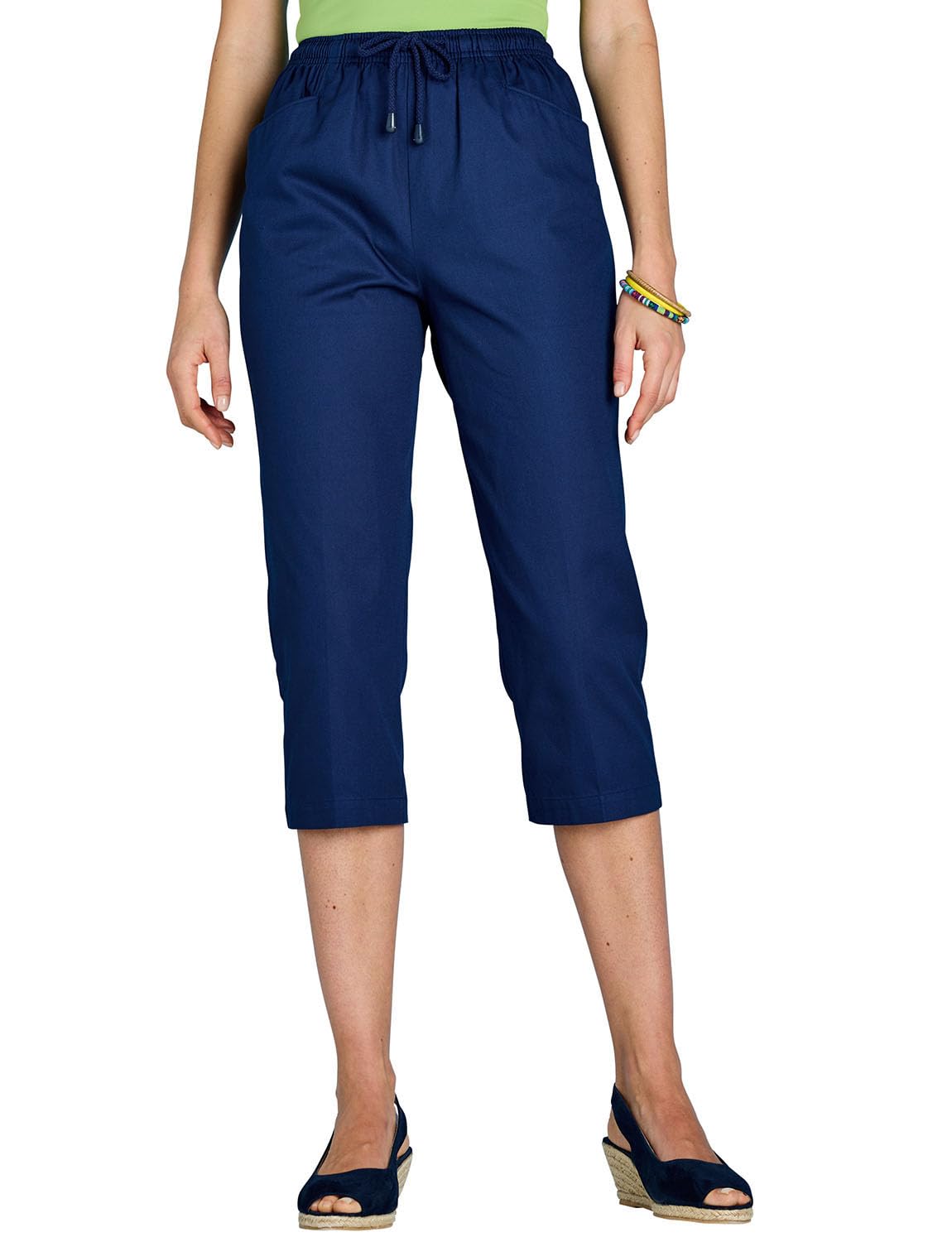 Chums - Women's Crop Trouser - Cotton - Navy - 12XS