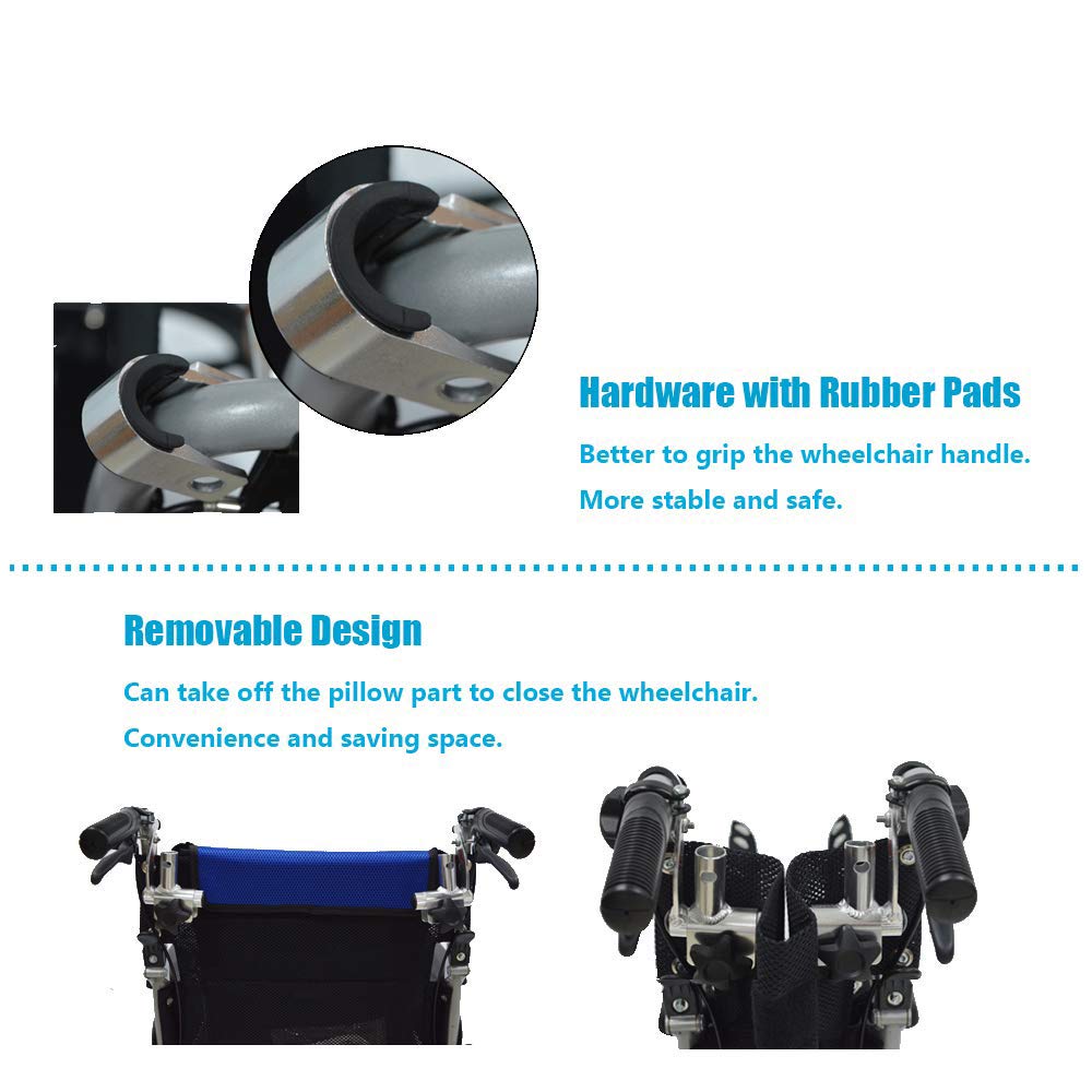 Reposacabezas con Soporte para el Cuello para Silla de Ruedas, cojín portátil para reposacabezas, reposacabezas Universal Ajustable para Silla de Ruedas de 16 a 20 Pulgadas, Color Morado