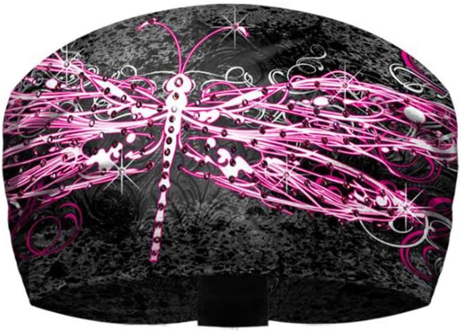 That's A Wrap! Women's Dragonfly Rhinestone Splatter Knotty Band KB1429R-BLACK