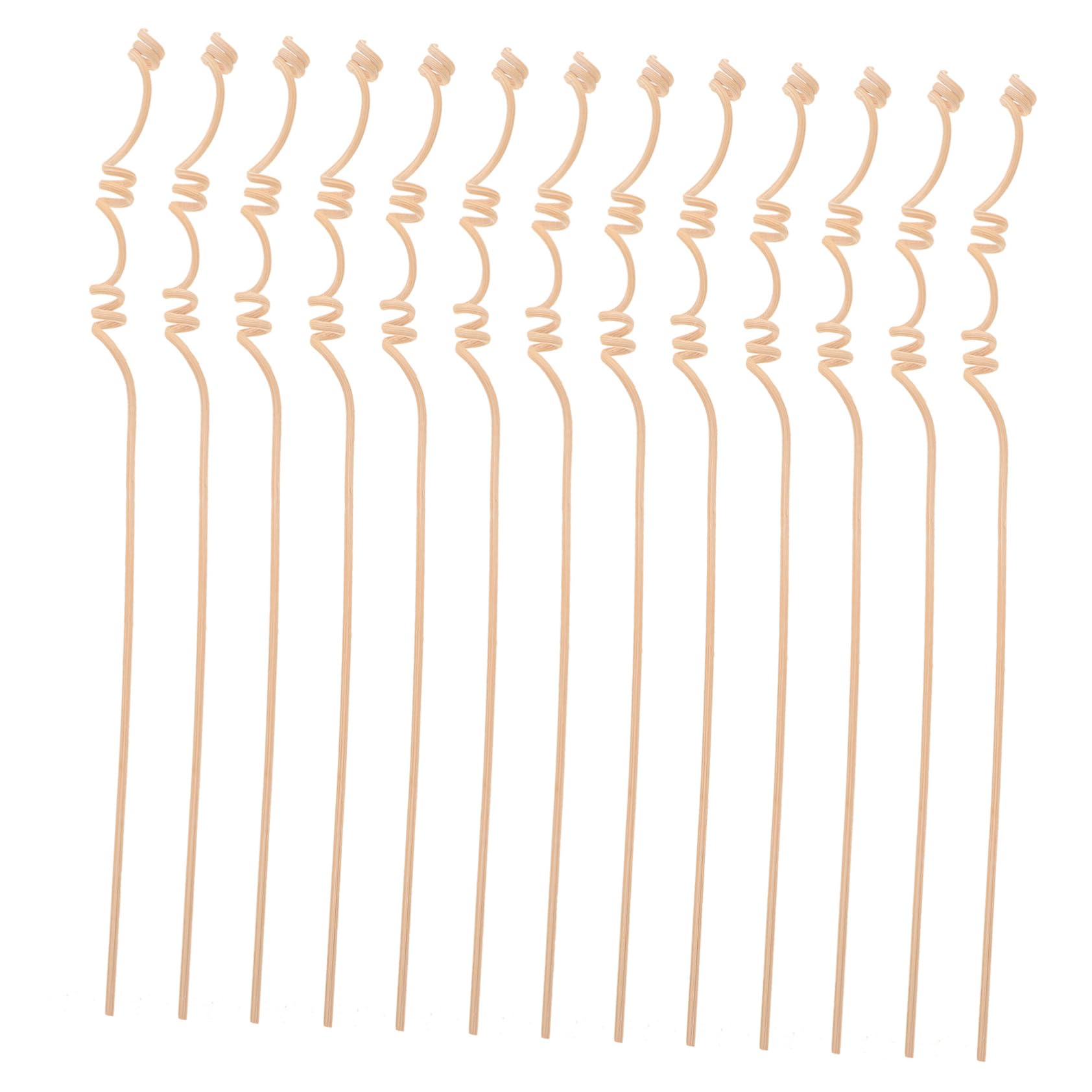 MUELODSIC 20pcs Multi-Spiral Rattan Sticks for Diffuser Natural Fragrance Reeds for Essential Oils Light Yellow for Home Office Wedding Decor Air Freshening