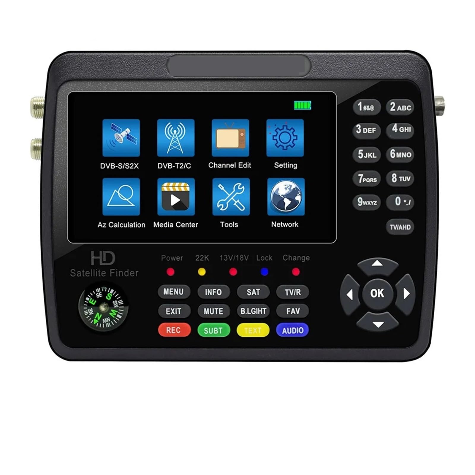 Cercatore satellitare, V10 Finder MAX+ Misuratore Combinato Di Ricerca Satellitare DVB-S/S2/S2X/T/T2/C/H.265+AHD (8MP) VS ST-5150 ST-5155 V8 FINDER PRO2,Misurazione del segnale SAT