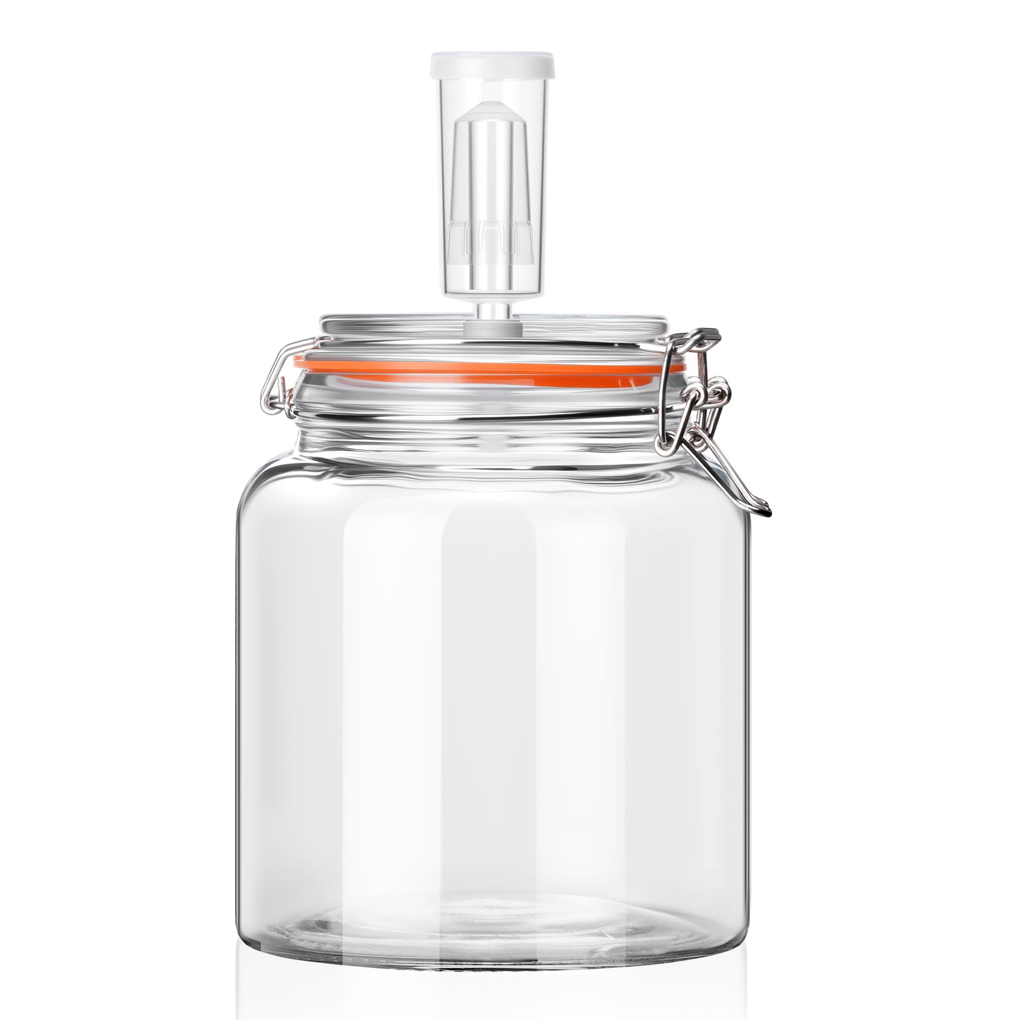 0.6 Gallon Fermentation Jar with Airlock Lid, Complete Fermenting Kit for Kimchi, Sauerkraut, Pickles, Kombucha & Homemade Fermented Food