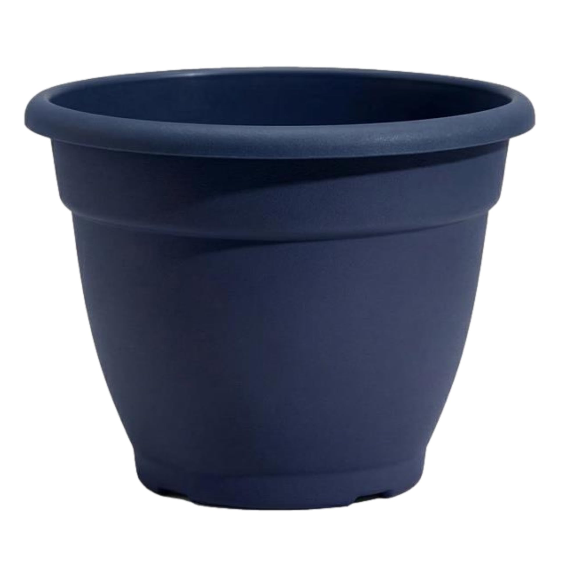Fyne-Finds Navy Blue Round Plastic Plant Pot 30Cm,12Inch 9.5Liters Garden Indoor Outdoor Cover Drainage Holes, Weather, Frost Proof Planter (1, )