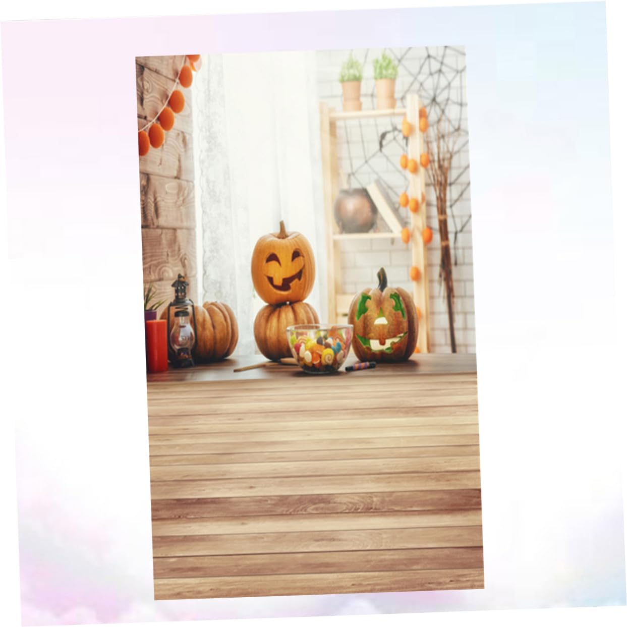 Amazon | KICHOUSE 90x150cm ハロウィン背景 男の子と女の子用 リアル