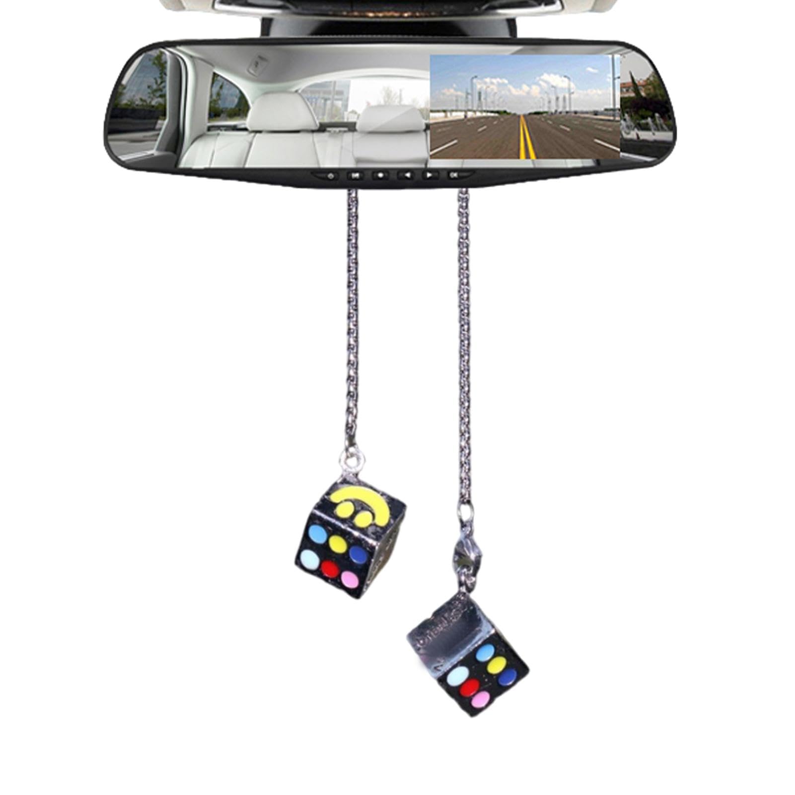 Portachiavi Cubo Portafortuna In Metallo - Design Retrò Con Stella E Luna, Unisex - 4
