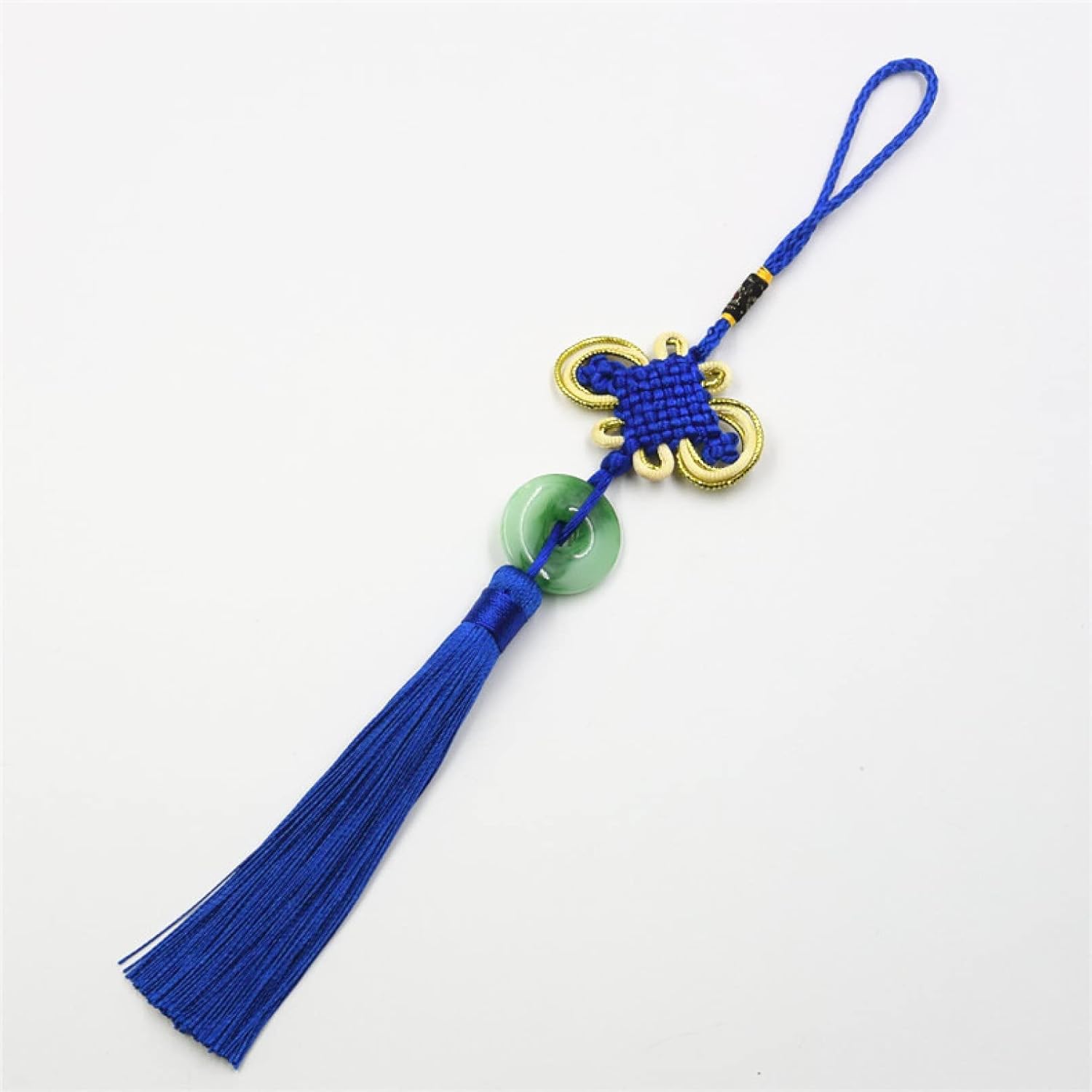 Chinese Knot,Chinese Knots Jade Tassels Jewelry Clothes Decor Accessories Key Bag Pendant DIY Crafts Tassel Fringe Trim Gift (2pcs)(Blue)