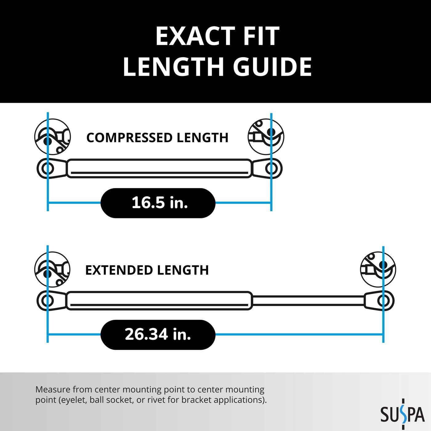Amazon.com: SUSPA Qty (2) Genuine C16-12666 C1612666 Lift Supports