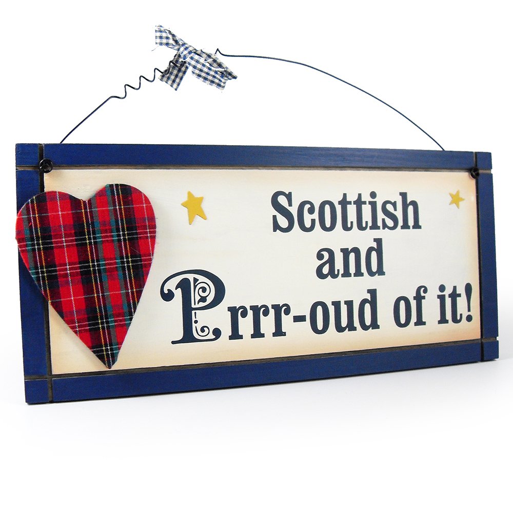 Heartwarmers Scottish And Prrr-Oud Of It - Wooden Scottish Plaque