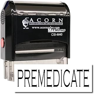 MaxStamp - Large Self-Inking Premedicate Stamp (Black Ink)