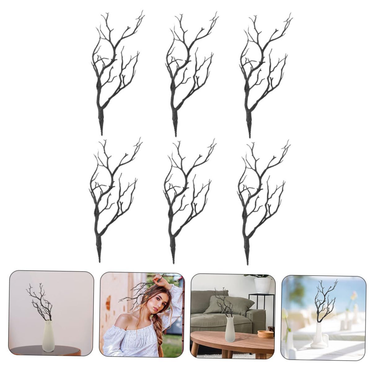 Abaodam 18pezzi Rami Decorativi Artificiali Plastica Per Decorazione Casa e Feste Antler Branches Per Halloween e Natale Accessorio Versatile Per Vasi e Ambienti Interni Ed Esterni