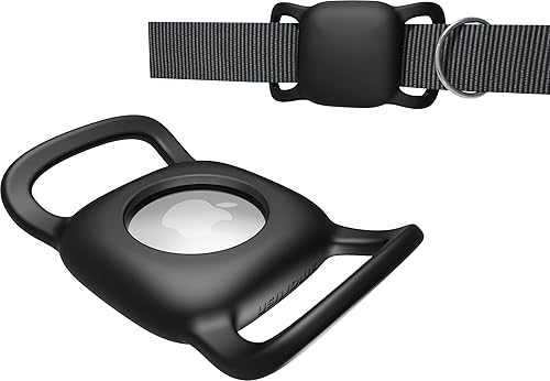 Smartish Soporte para collar de perro para Airtag - Snitch - Paquete de 2 fundas Apple Air Tag para collares de gato o perro collares de 0.5 a 1.5