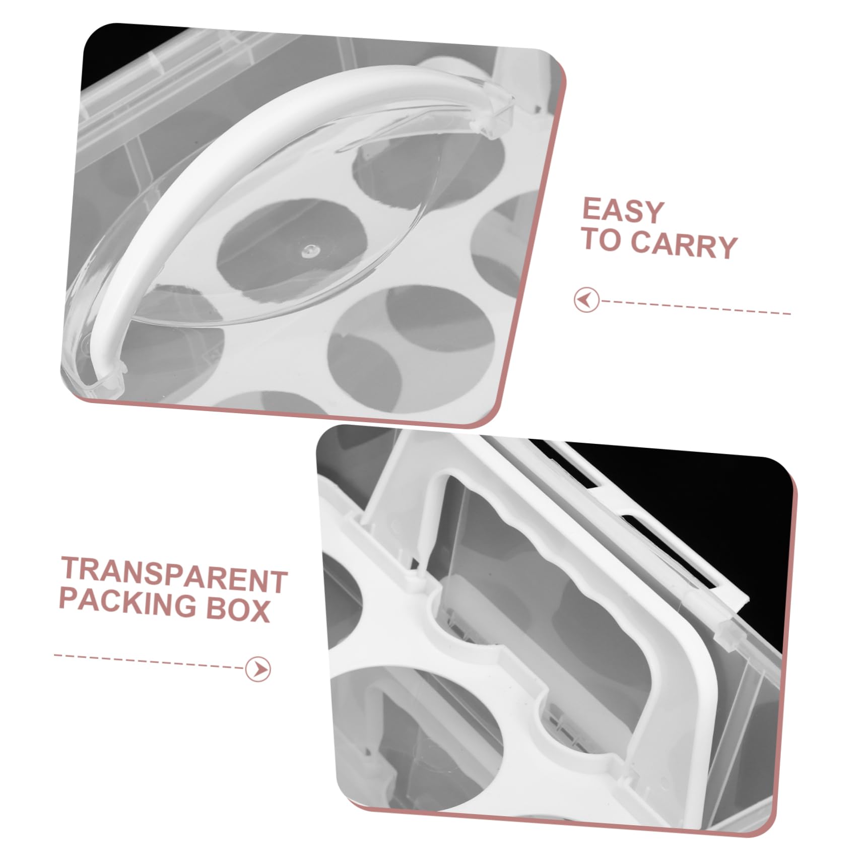 BEBEMOKO Clear Cake Carrier for Cake Box with Preservation Function for Desserts Cupcakes and Pastries Stylish Two Design Holds Cupcakes