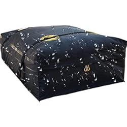 Cofre Plegable Carpriss AUPERTO Cofre de techo plegable 15 pies cúbicos resistente al agua caja de almacenamiento para coche con o sin portaequipajes para viajes y transporte de equipaje coches furgonetas SUV color negro