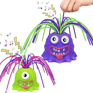 لعبة ضغط بتصميم وحش صغير، لعبة وحش مضادة للتوتر، لعبة مضادة للتوتر للبالغين، لعبة حسية للأطفال، لعبة وحش صراخ للأطفال من قطعتين - لعبة جذب الشعر لتخفيف التوتر