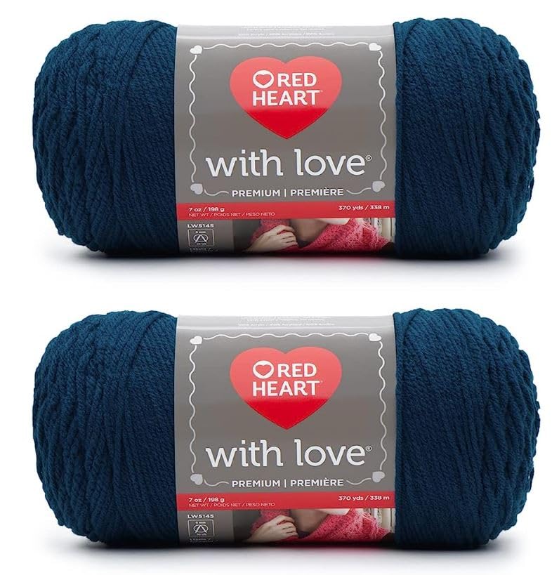 Amazon.com: Red Heart with Love Peacock Yarn - 2 Pack of 198g/7oz