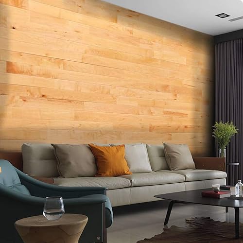 Miniatura 2 de Papel pintado de madera dura para cancha de baloncesto visto desde arriba del gimnasio, papel tapiz de pared autoadhesivo autoadhesivo para despegar