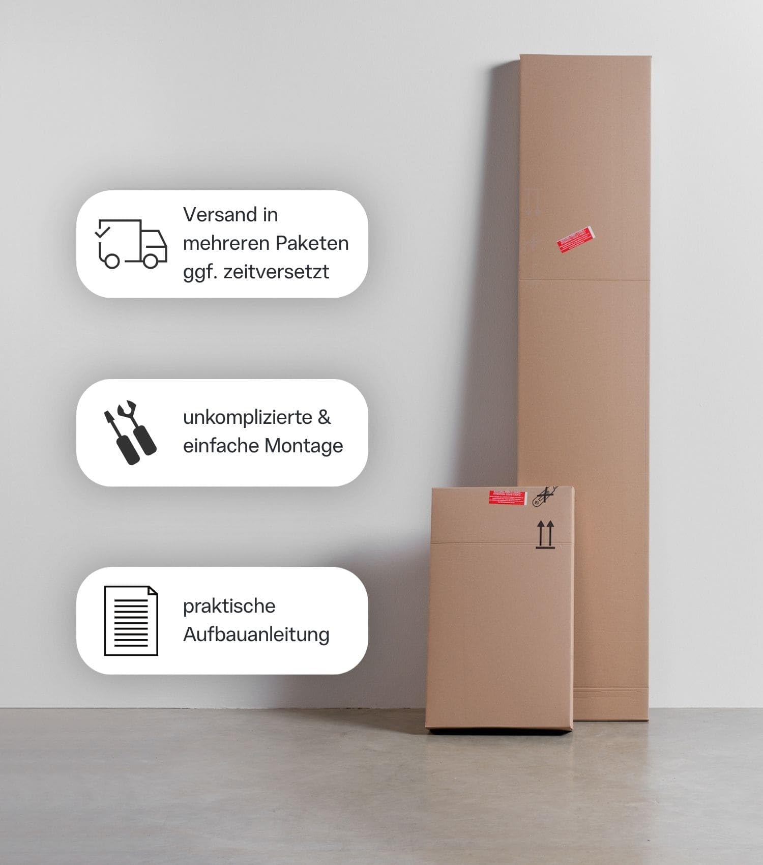 mokebo Kommode 'Die Stilvolle' (80x117x40 cm) Made in Germany, Highboard, Anrichte, Sideboard, Schubladenschrank für Schlafzimmer, Flur & Kinderzimmer mit 5 Schubladen aus Holz in Anthrazit Schwarz