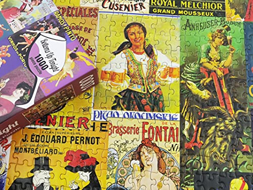 Enphiblue - Puzzle 1000 Teile für Erwachsene, Vintage Werbeplakate Jigsaw Puzzle Bottoms Up Tonight, Einzigartiges… – Bild 4