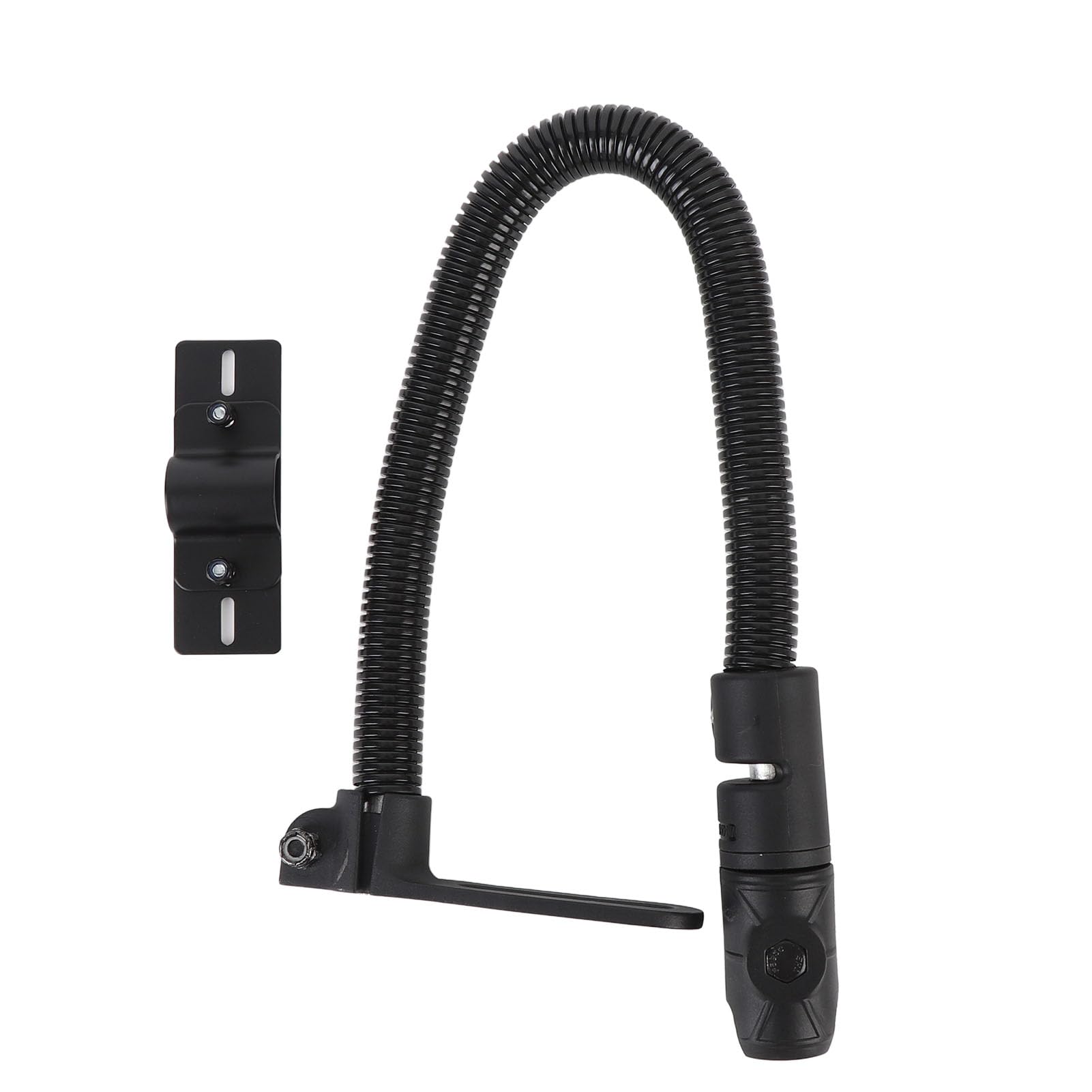 Supporto per Tablet su Binario per Seggiolino Auto in Alluminio Resistente con Braccio Girevole Flessibile per Visualizzazioni Orizzontali e Verticali