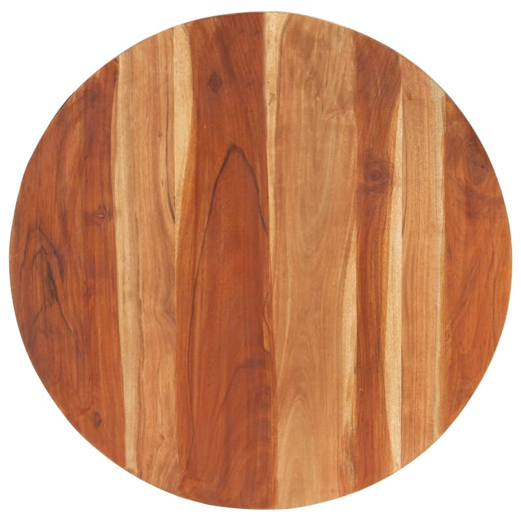 Tomostar Dessus de Table, Plateau de Table à Manger Remplacement Bois Massif d'acacia Rond 15-16 mm 80 cm