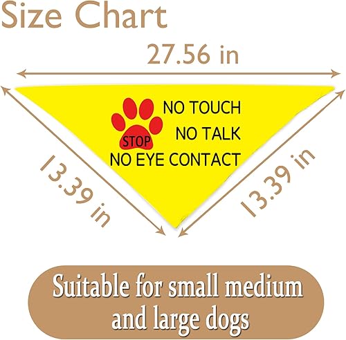 Miniatura 3 de JXGZSO 1 bandana para perro Stop Dot Not PetStop No Touch No TalkStop Do Not Distract Dog Bandana (sin contacto con los ojos D)
