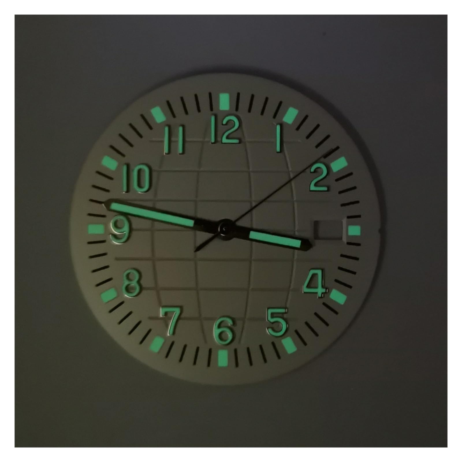 Świecąca tarcza zegarka 32 mm tarcze w kratę z zestawem rąk zegarki akcesoria pasują do NH35/NH36/4R/7S części naprawcze ładnie (kolor: czarno-zielone N ręce)