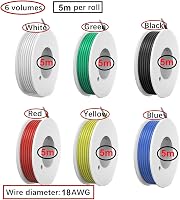 HUAZIZ 18 AWG Szilikon Vezeték Készlet 6 Szín 30m Réz Drót DIY RC Modell 3