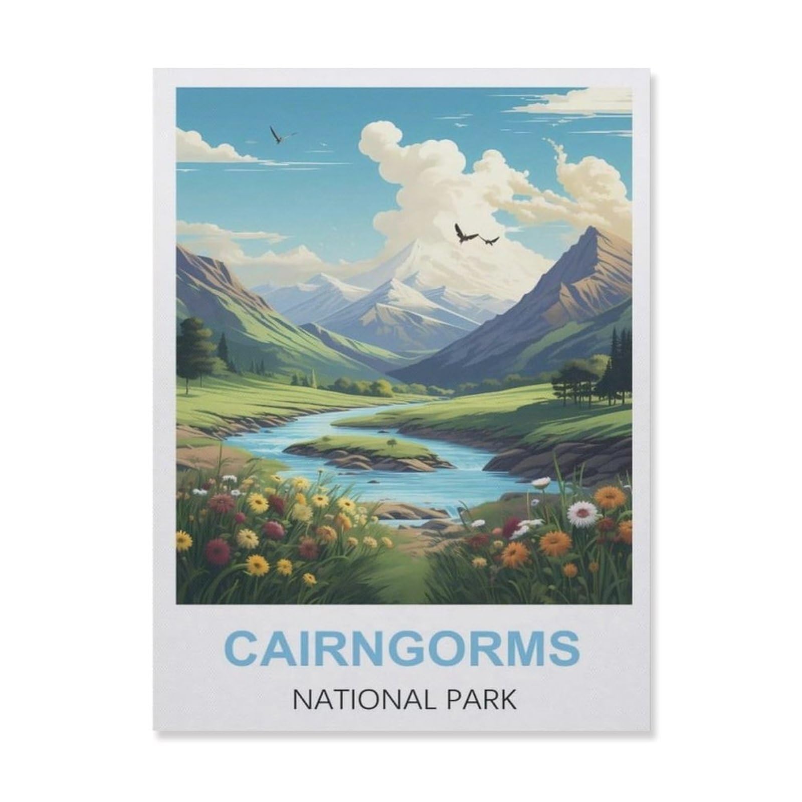 Vintage Metal Tin Sign，Cairngorms Scotland(15x30cm）