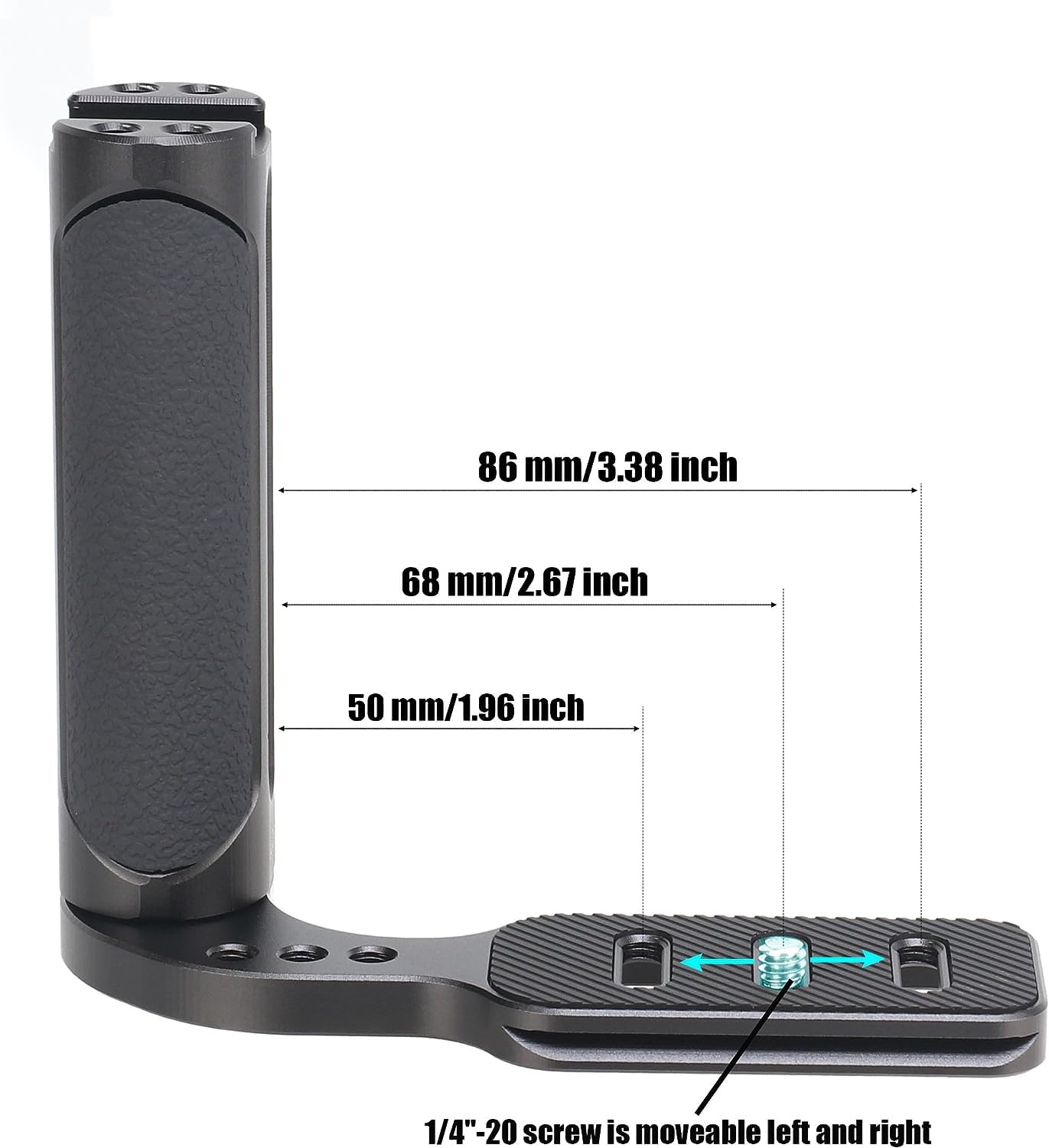 Hersmay Supporto universale per fotocamera con impugnatura laterale a mano, stabilizzatore con fotocamera svizzera Arca per fotocamera DSLR