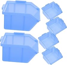 OSALADI 6 Pçs Caixa De Peças De Armazém Mini Caixa De Ferramentas Mini Recipientes De Plástico Ferragem De Paletes De Plástico Bandejas Empilháveis Organizadoras Caixas De Armazenamento