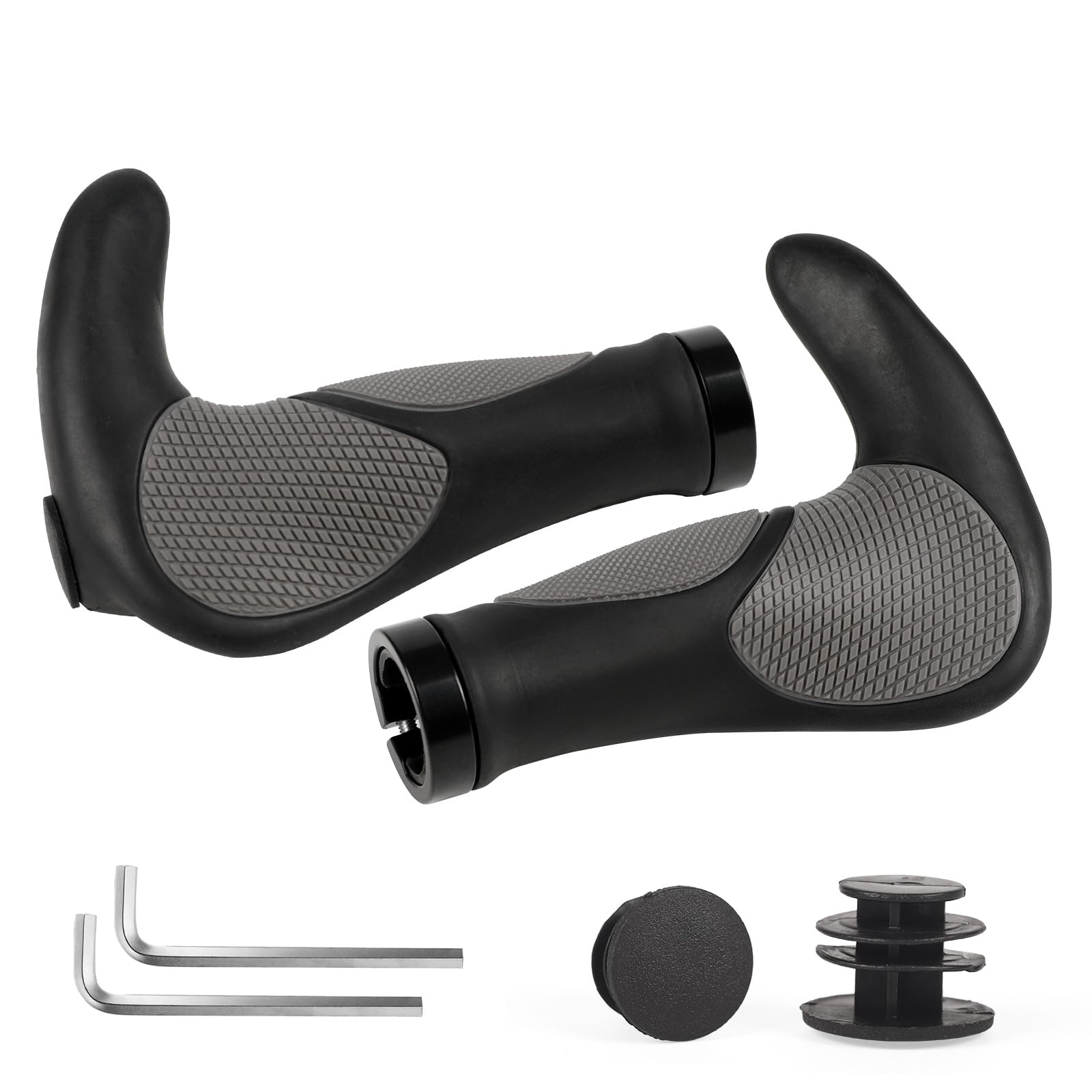 Maniglie Per Manubrio Bicicletta Antiscivolo Ed Ergonomiche – Gomma TPR, Sistema Di Bloccaggio In Alluminio, Compatibili Con Manubri 22,2 Mm (MTB, Città, E-Bike), Lunghezza 138-140 Mm - 4