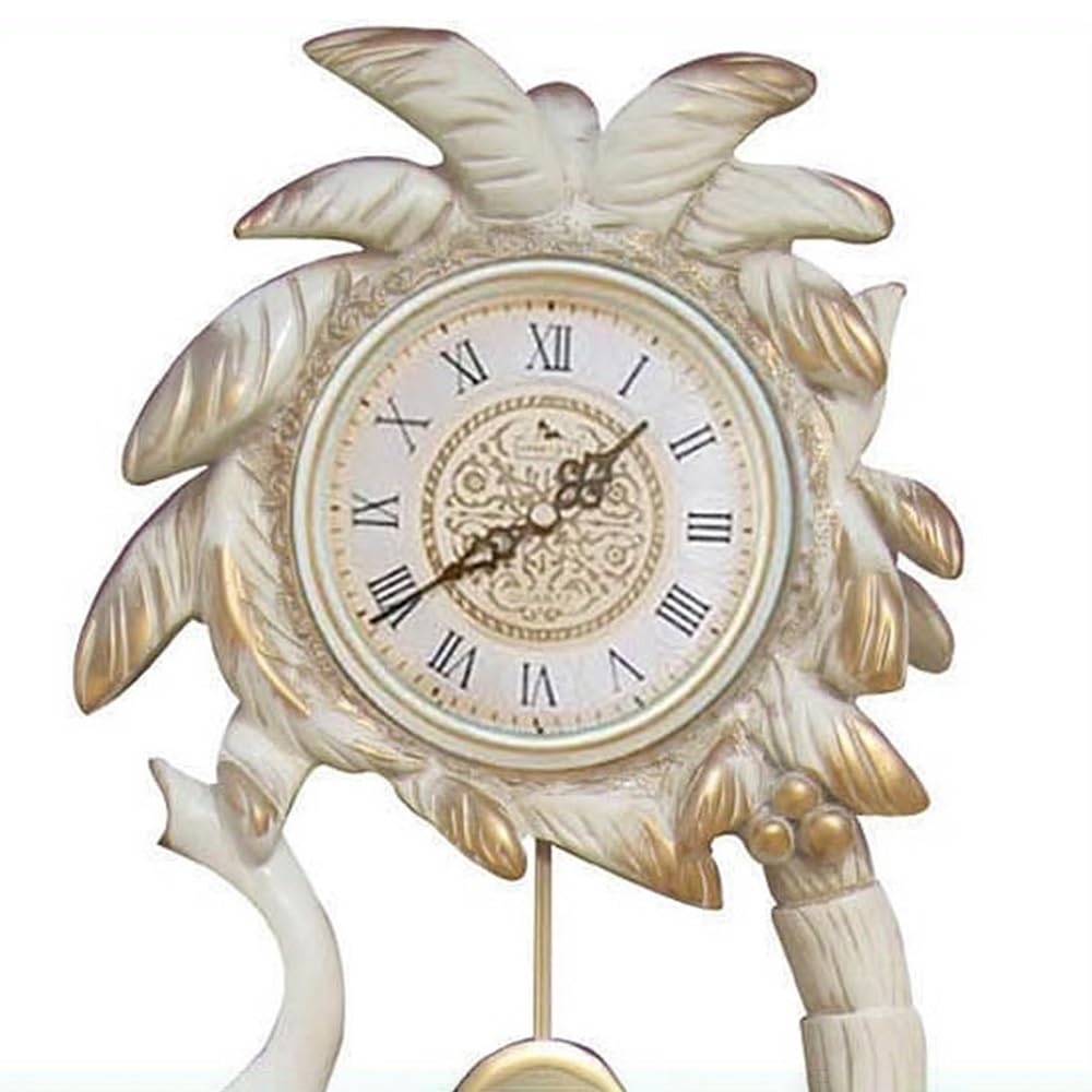 Decorativo Reloj de pie Vertical Adornos Mesa para la Oficina | Reloj Vertical Metal Acabado Envejecido Decoración Vertical(Gold)