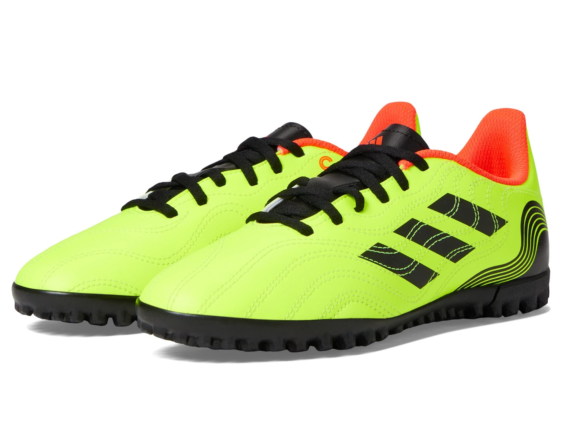 adidas Copa Sense.4 Turf Soccer Shoe, Team Solar Yellow/Black/Solar Red, 6 US Unisex Big Kid
