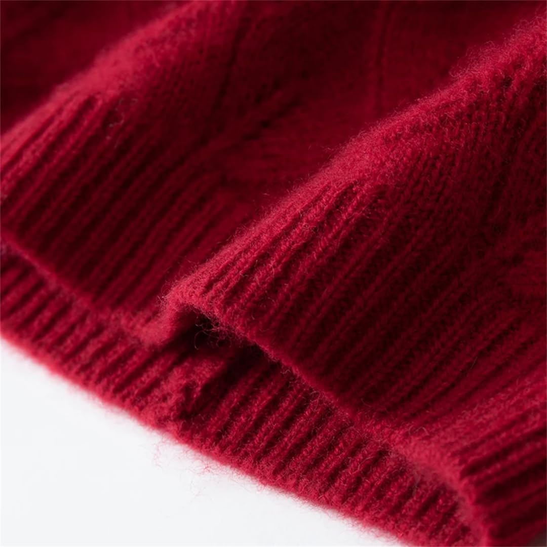 Czapki zimowe damskie na zewnątrz, codzienne, modne, jednokolorowe, żakardowe, kaszmirowe, dzianinowe, utrzymujące ciepło, czapka beanie (biała, jeden rozmiar)