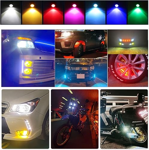 Miniatura 3 de OtpOutopa Luces LED Eagle Eye, luz indicadora ultra fina de 0.709 in, luces de circulación diurna, luces traseras DRL, luz antiniebla, luz de