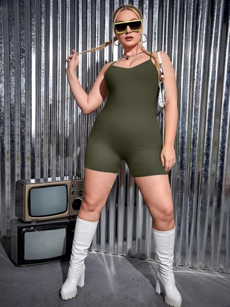 XXTAXN Women's Sexy Sleeveless Spaghetti Strap Party Club Short Rompers Jumpsuit