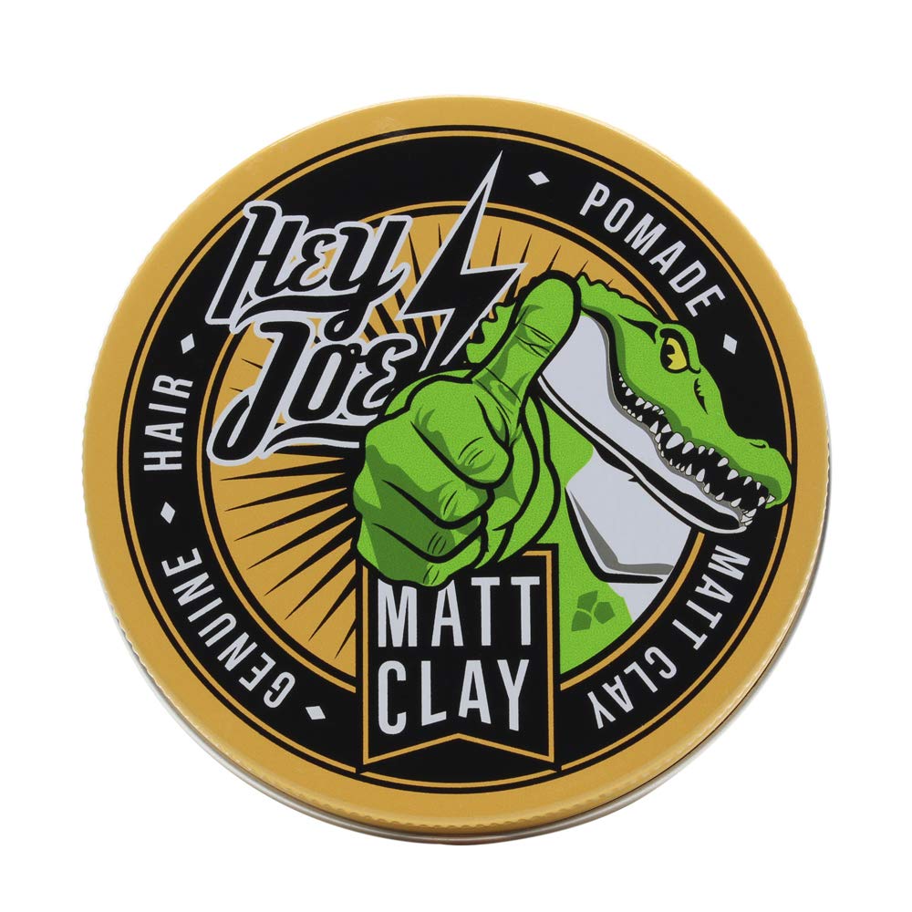 Hey Joe Blanco Hey Joe! - Genuine Hair Pomade Matt Clay - Pomada Para El Pelo - Cera Para El Cabello Con Fijación Fuerte - Acabado Ultra Mate - Con Arcilla Blanca - Base De Agua - Fácil De Eliminar - 100 Ml