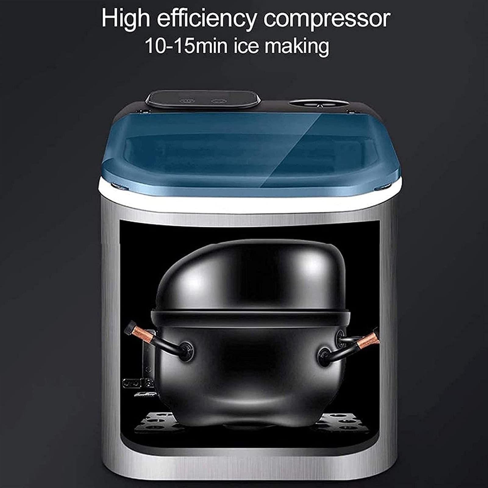Ghiaccio 55 libbre in 24 Ore Fabbricatore di Ghiaccio Elettrico e Produttore di Ghiaccio Portatile Compatto Perfetto per casa/Cucina/Ufficio