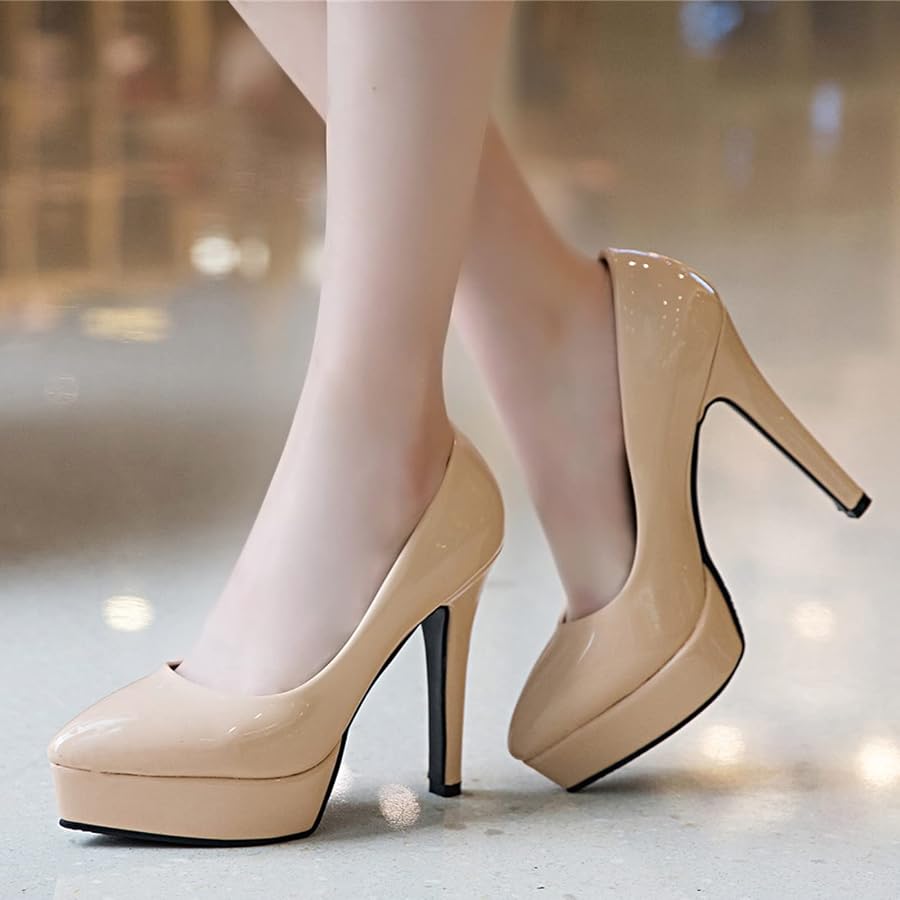 Lizoleor Women's Stiletto Heels - 8cm Pointed Toe Slip-On Party Shoes, Elegant Dress Heels - View #10