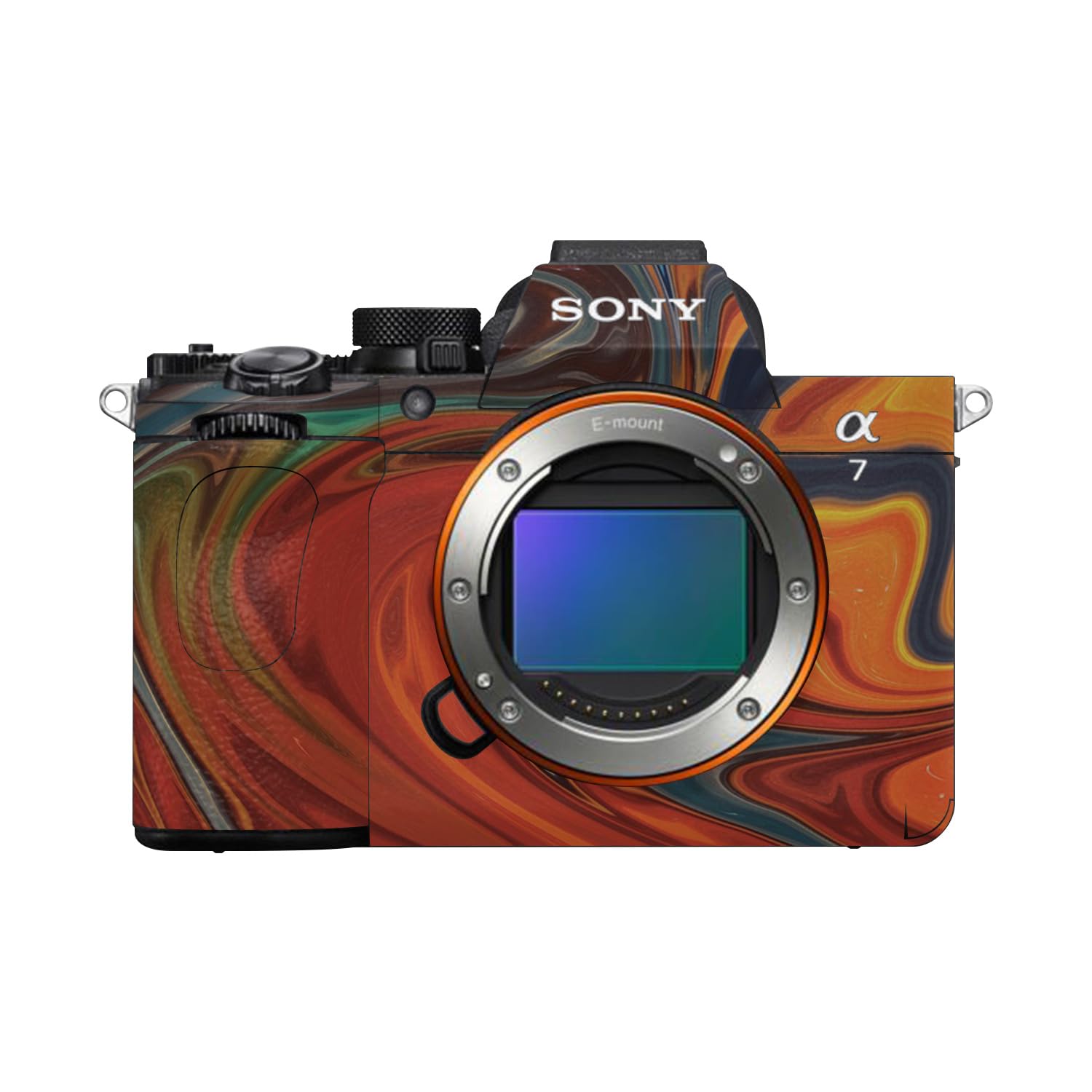 Camera Skin Compatible with Sony Alpha A7 Mark V (2025) - Lava Water - Premium 3M Vinyl Protective Wrap Decal Cover - Easy to Apply | Crafted in the USA by MightySkins