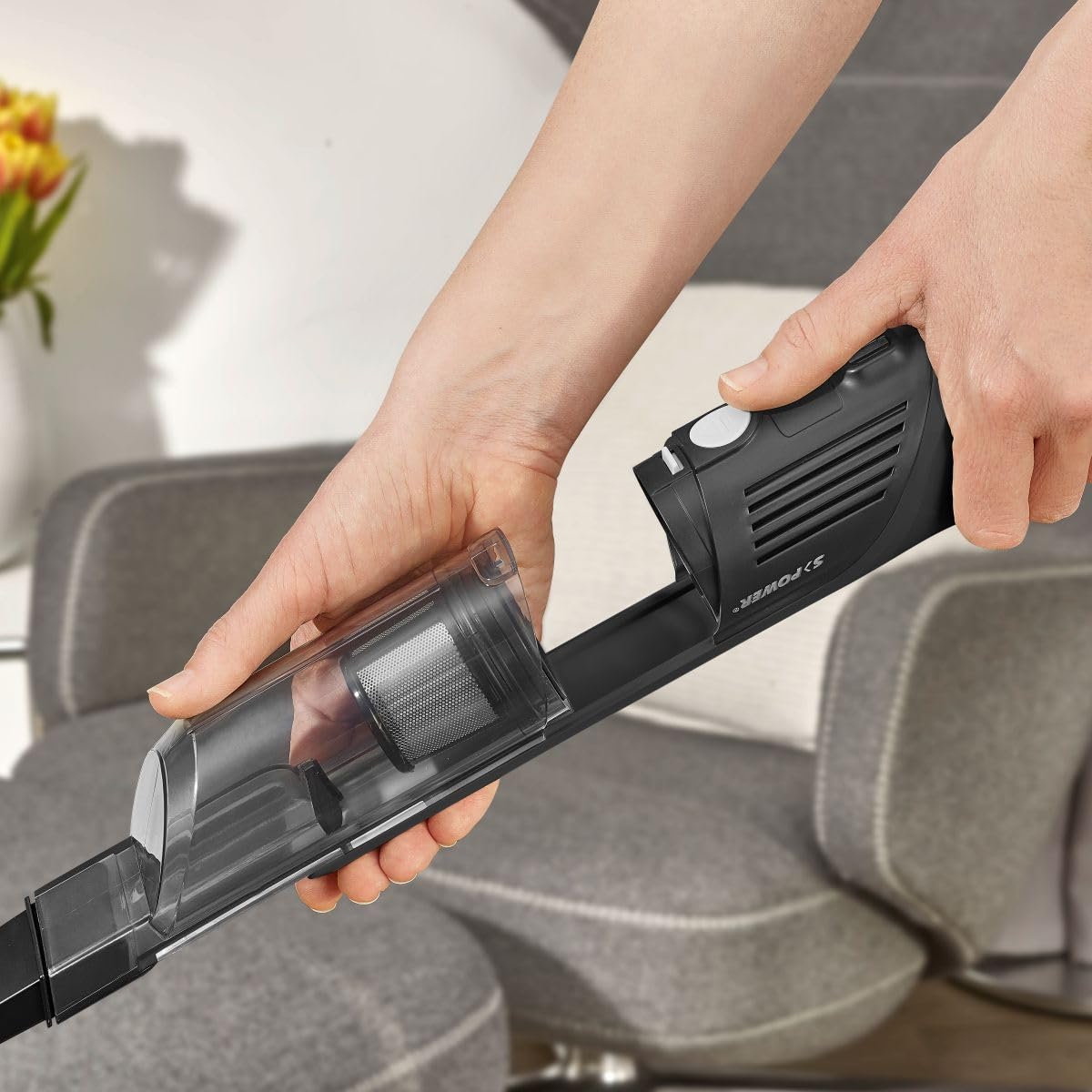 Aspirapolvere Portatile Senza Fili - Severin Hv9589 - 120 W - 30 Min - 200 Ml - 2 Livelli Di Potenza - Nero