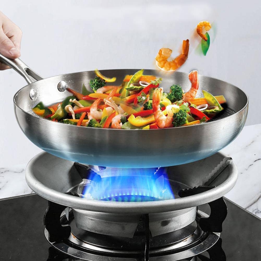 FlairFinds gas saver burner stand | fire and windproof gas saver jali ring | gas saver protecter flame | gas energy saver stand set for all gas stove (2) 4