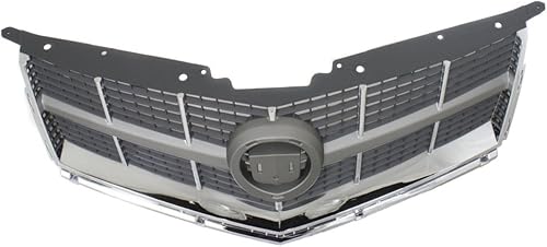 Miniatura 4 de FITRITE AUTO PARTS Nueva parrilla delantera para Cadillac SRX 2010-2012, no incluye emblemas, carcasa gris e inserto, sin sistema de precolisión sin